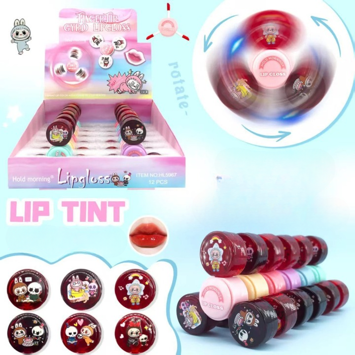 3 in 1 Spinner Lip Gloss/Tint �Hydrating Liquid Lip Color, Glossy &amp; Vibrant Finish, Multicolor Red Shades, Long-Lasting Shine &amp; Moisturizing Formula