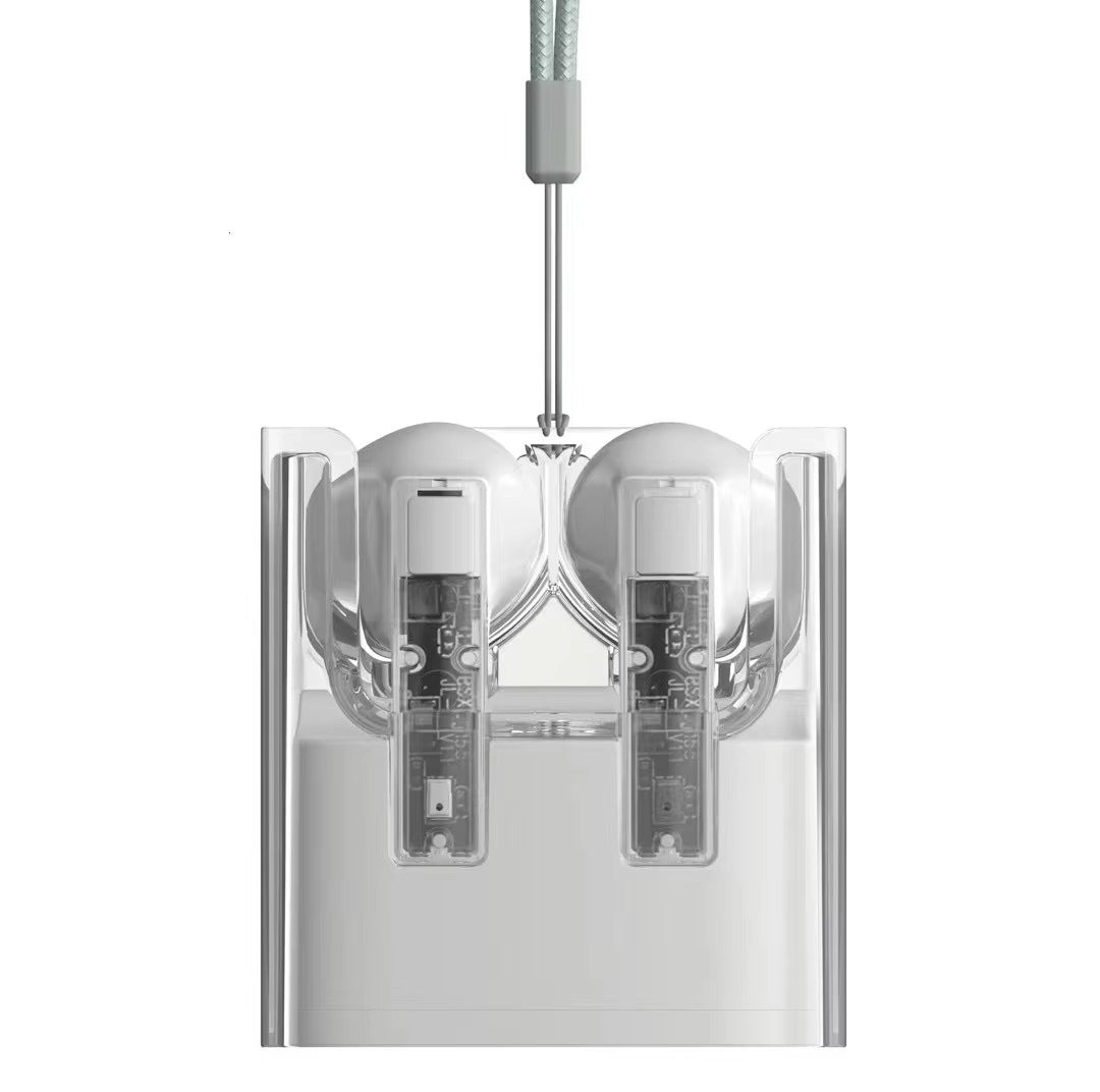 G65 Wireless Stereo HiFi Earphones �Bluetooth 5.3, Transparent Design, ANC, Sweatproof, Built-in Microphone, 7-Hour Battery