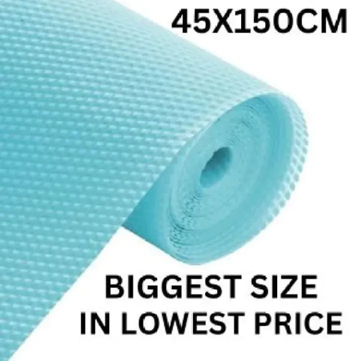 Anti-Slip Fridge Sheet Roll �45x150cm �Spill-Proof Refrigerator Liner for Organized Shelves (Random color)