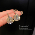 PJT-990 beautifull Sparkling Korean Zircon Earrings �Chic &amp; Timeless Design Available In Golden And Silver Color - Golden