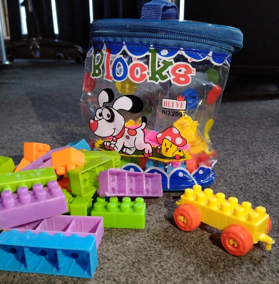 Building Blocks Toy Pack for Kids �72 Pieces Multicolor Educational Blocks, 1 x 1 Size, Durable PVC Material - Game For Kids