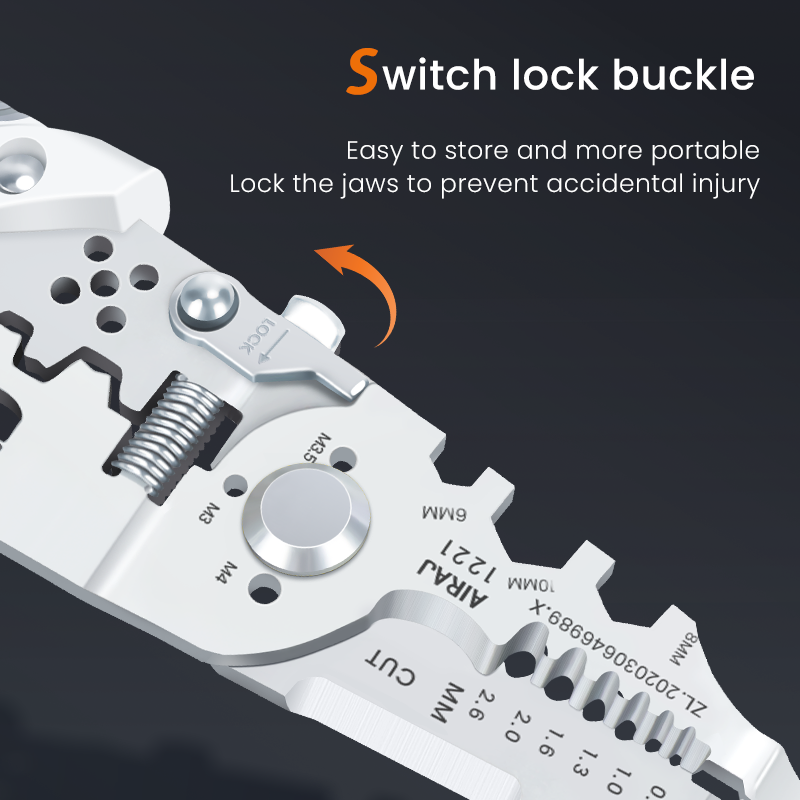 Multi-Function Wire Stripper and Cutter �10-in-1 Electrical Tool with Wire Cutting, Stripping, Crimping &amp; Screw Functions