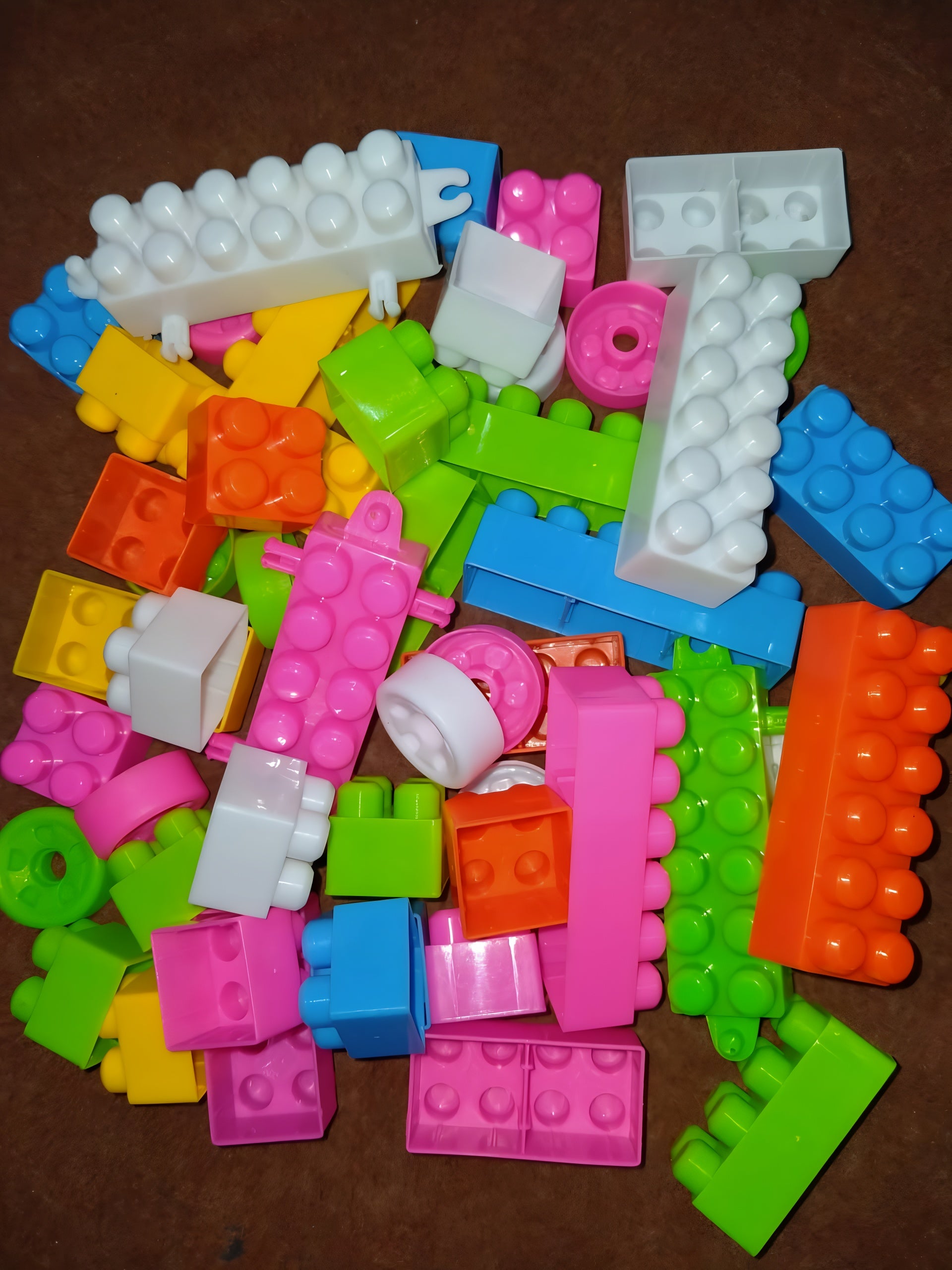 Building Blocks Toy Pack for Kids �72 Pieces Multicolor Educational Blocks, 1 x 1 Size, Durable PVC Material - Game For Kids