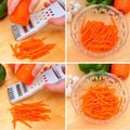5-in-1 Multi Vegetable Cutter &amp; Peeler �Multipurpose Julienne Slicer, Grater, Metal Scraper, and Fruit &amp; Vegetable Kitchen Tool