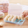 15-Grid Egg Storage Container �BPA-Free Plastic Refrigerator Organizer with Lockable Lid