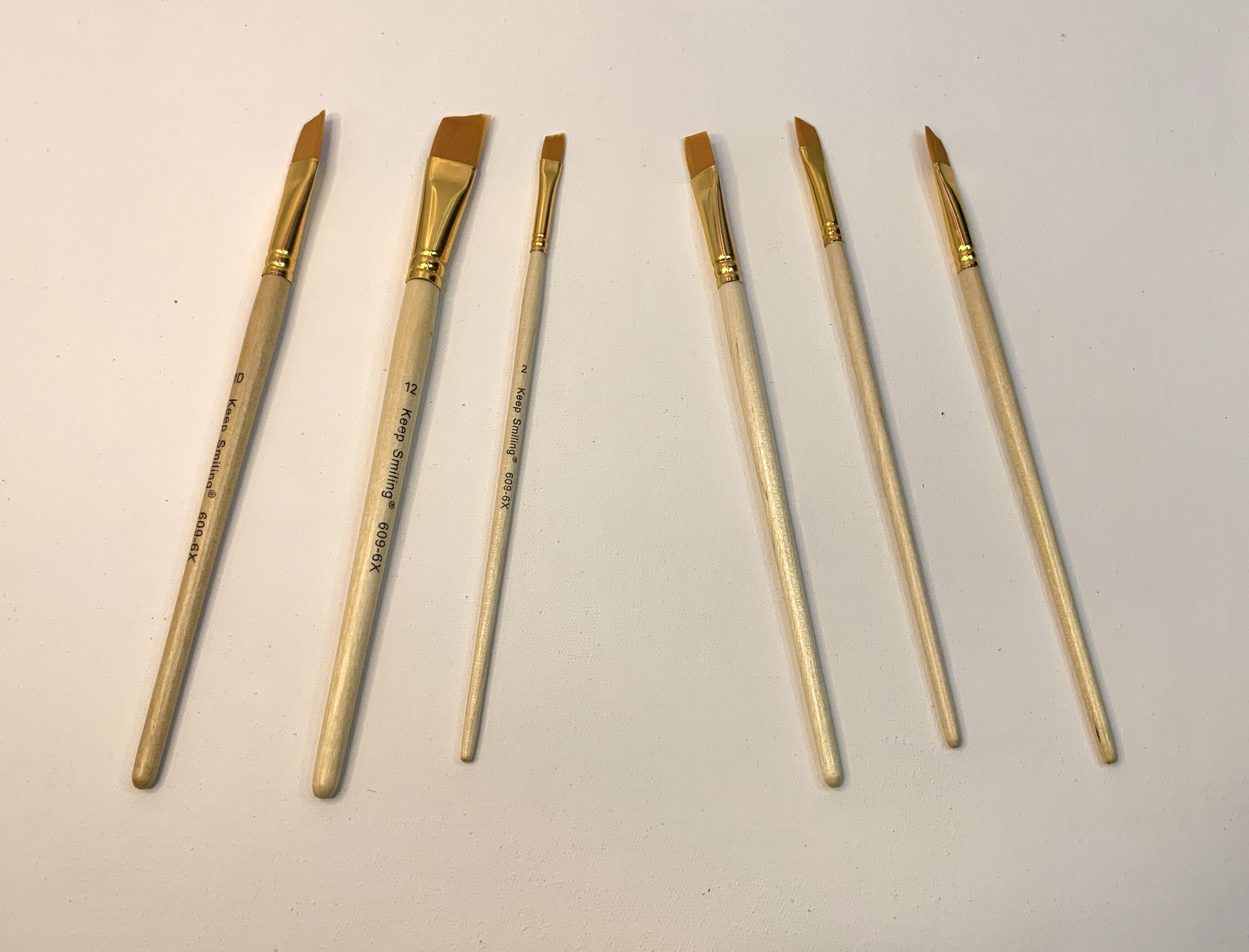 Pack of 6 Professional Angular Brush Set for Artists �Wooden Handle &amp; Ultra-Soft Tapered Bristles | Multi-Purpose Brushes for Painting, Designing, Calligraphy &amp; Craft | Ideal for Acrylic, Oil &amp; Watercolors