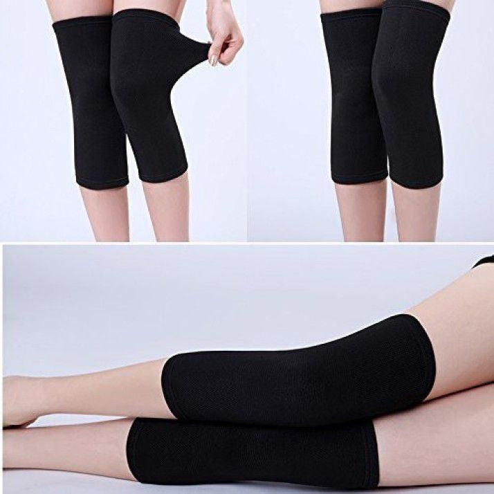 Unisex Wool Knee Length Leg Warmers �Plain Black, Comfortable &amp; Stylish Winter Wear, Easy to Wear - Without Belt (1 Pair)