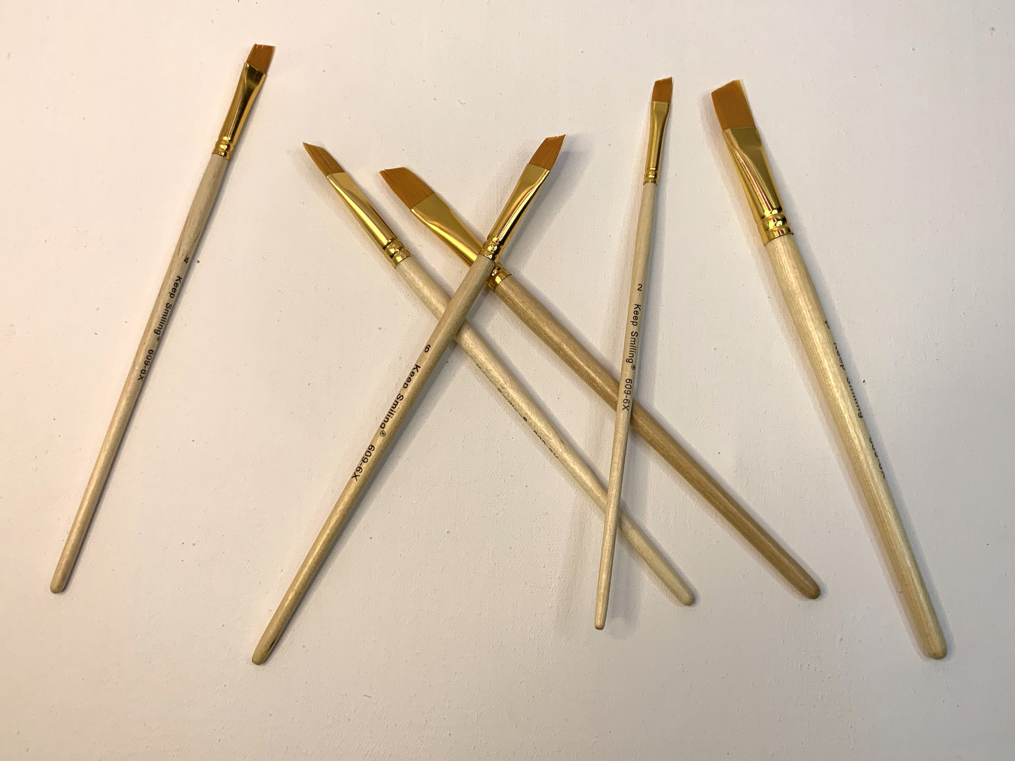 Pack of 6 Professional Angular Brush Set for Artists �Wooden Handle &amp; Ultra-Soft Tapered Bristles | Multi-Purpose Brushes for Painting, Designing, Calligraphy &amp; Craft | Ideal for Acrylic, Oil &amp; Watercolors