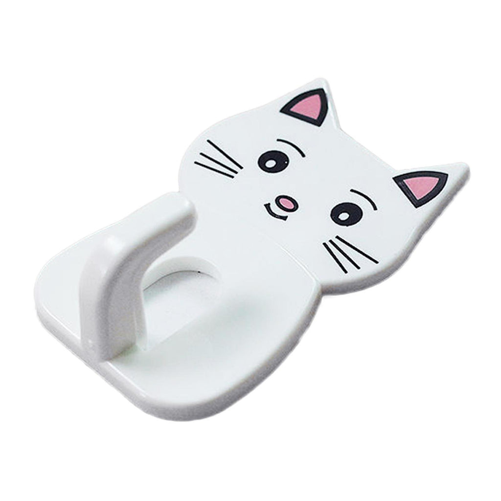 12 Pcs Cat Kitty Wall Hooks �Metallic Wall Hooks for Keys, Kitchen, Bathroom, and Home Organization (Random Colors)