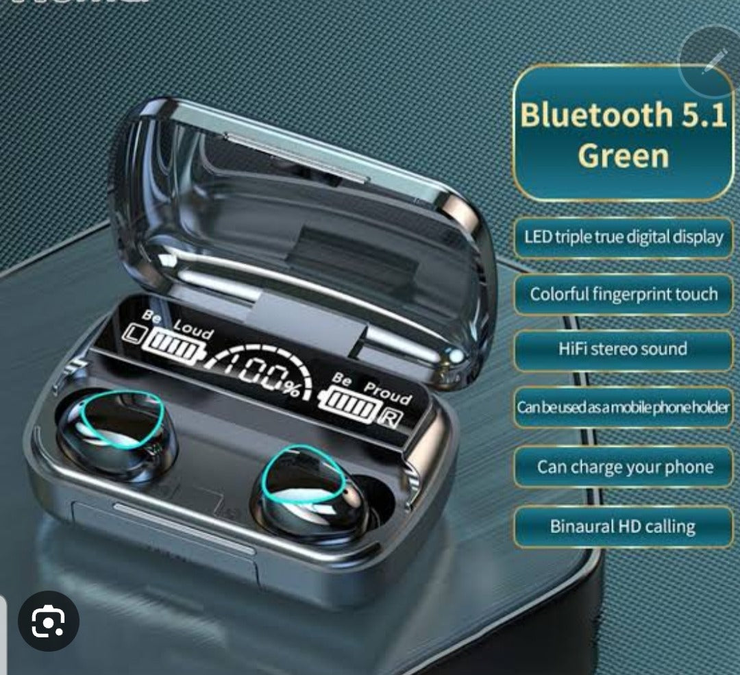 DaMix Original M10 Bluetooth Earbuds �Wireless Earphones with LED Display &amp; Power Bank Case