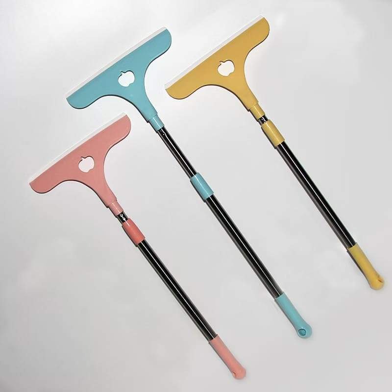 Stainless Steel Glass Wiper with Retractable Handle �Window &amp; Glass Cleaning Scraper (Random color)