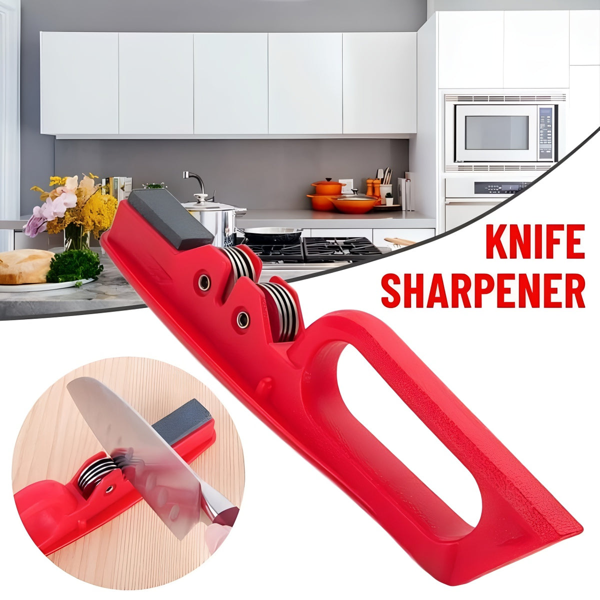 Professional Knife Sharpener with 8-Wheel Blades – photo 3