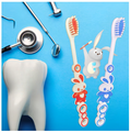 Dr. Jones Baby Teeth Brush �Pack of 3 | Soft Bristles | Gentle Oral Care for Infants and Toddlers (Random color)