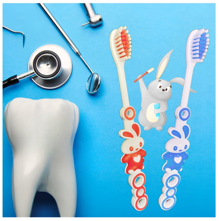 Dr. Jones Baby Teeth Brush �Pack of 3 | Soft Bristles | Gentle Oral Care for Infants and Toddlers (Random color)