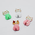 12 Pcs Cat Kitty Wall Hooks �Metallic Wall Hooks for Keys, Kitchen, Bathroom, and Home Organization (Random Colors)