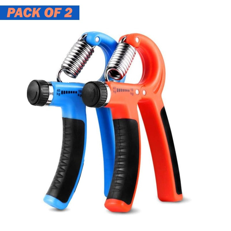 Set of 2 Adjustable Heavy Hand Grippers (10�0Kg) �Strength Training Exerciser for Hand, Wrist &amp; Finger Workout (random Color)