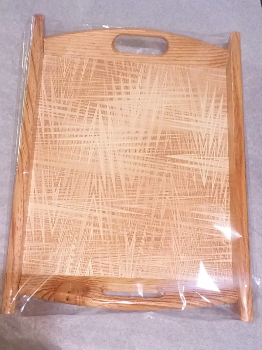 Large Wooden Serving Tray �Strong, Stylish, and Perfect for Serving Food, Drinks, and Decorating Your Home