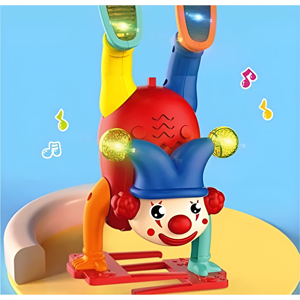 Electric Upside-Down Dancing Clown Toy with Music &amp; Flashing Lights �Battery Operated, Multicolor, Fun Interactive Gift for Kids Above 3 Years (Random Color)