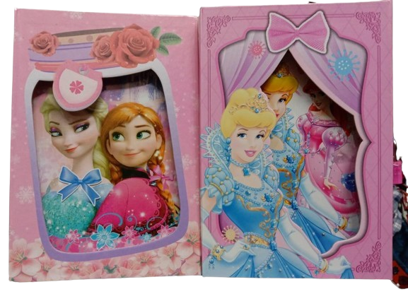 Princess, Frozen &amp; Sofia Cover Fancy Lock Spiral Binding Diary �Medium Size with Box �40 Pages (22 x 16 cm)