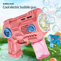Children? Handheld Porous Electric Bubble Gun with Lights &amp; Music �Automatic Mess-Free Bubble Blower with Bottle Fix System for Indoor/Outdoor Play, Pool Parties, Birthdays &amp; Special Events (Random Color)