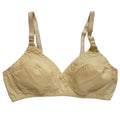 Cotton Plain Non-Padded Bra �Lightweight, Comfortable Everyday Wear (Sizes 32�2, Beige) - 32