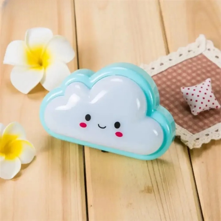 Smiley Cloud Plug-In LED Night Light �Soft Warm Glow Baby Lamp, Kids Night Light for Bedroom &amp; Nursery (Random Color)