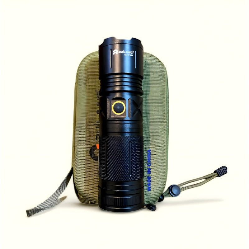 Ruilang P90 High Power Rechargeable LED Flashlight �Ultra Bright Torch with Zoom, Multiple Modes &amp; Type-C Fast Charging