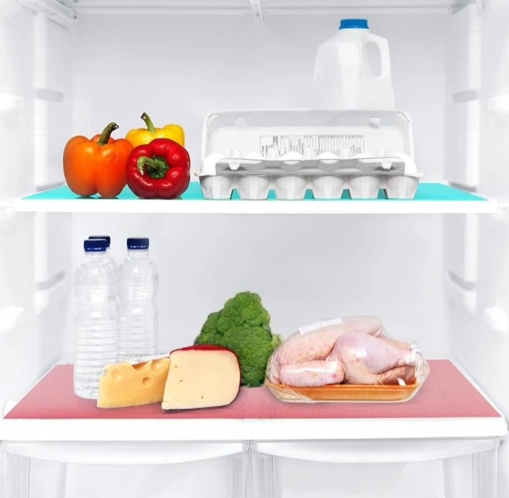 Anti-Slip Fridge Sheet Roll �45x150cm �Spill-Proof Refrigerator Liner for Organized Shelves (Random color)