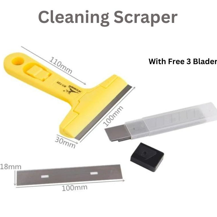 Heavy-Duty Razor Blade Scraper Tool for Removing Labels, Stickers, Caulk, Adhesive &amp; Paint �Multipurpose Cleaning Tool for Glass, Tiles &amp; Smooth Surfaces | Wall Scraper |Scraper With Blade |?