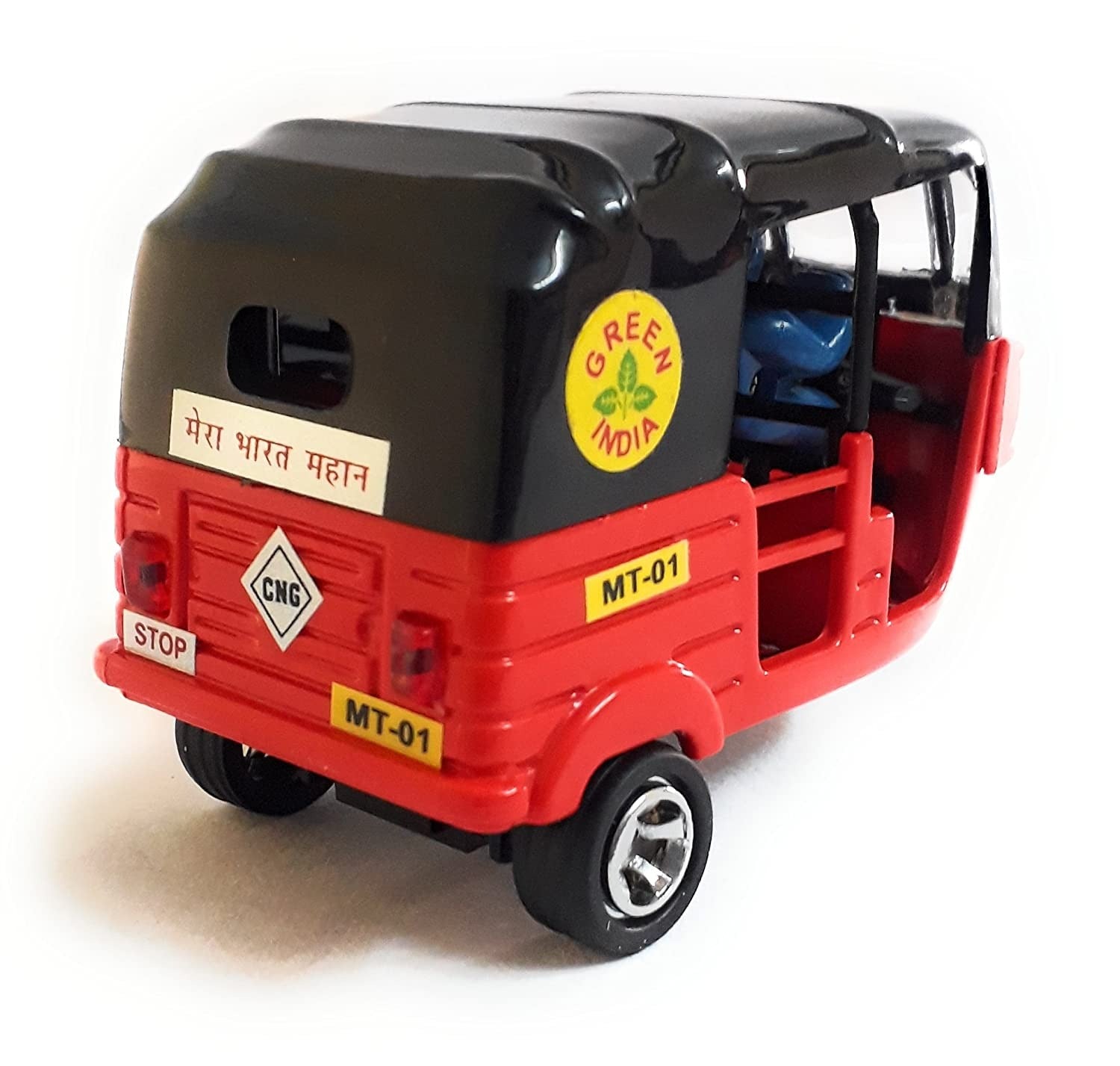 Musical Electric Tricycle Rickshaw Toy for Kids �Battery Operated with Front &amp; Rear Lights, Music, Durable Plastic Build, (Multi-Color)