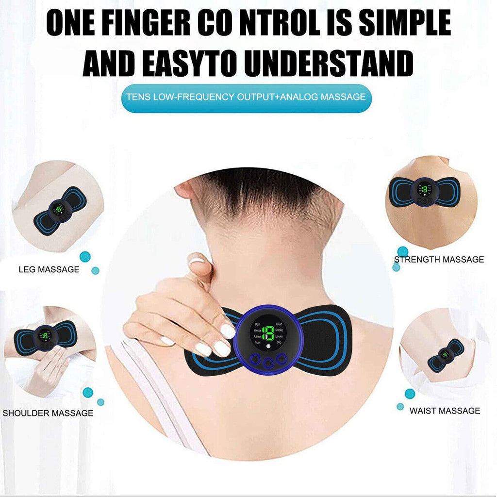 Portable EMS Mini Electric Massager Patch �Muscle Pain Relief for Neck, Back, Arms &amp; Full Body