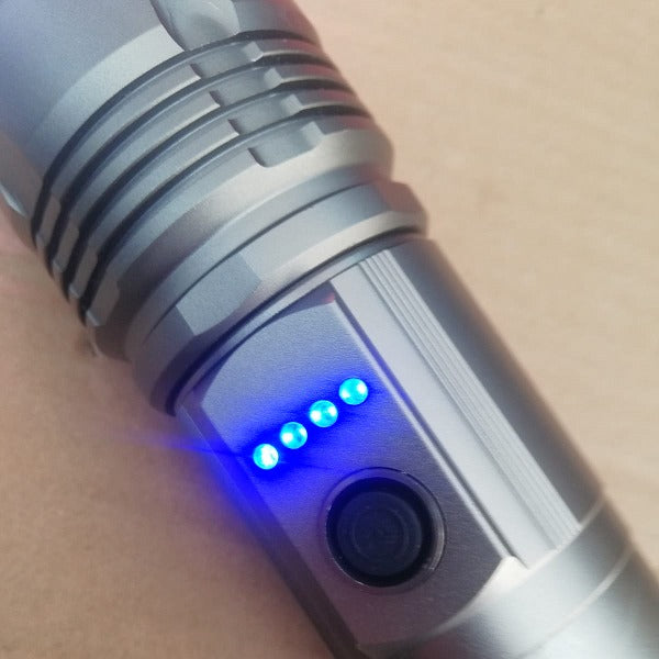 Tactical LED Flashlight Kit SP-38-1 �Rechargeable High Power Torch with 3x18650 Batteries &amp; Portable Hard Case (Range 1.5km)