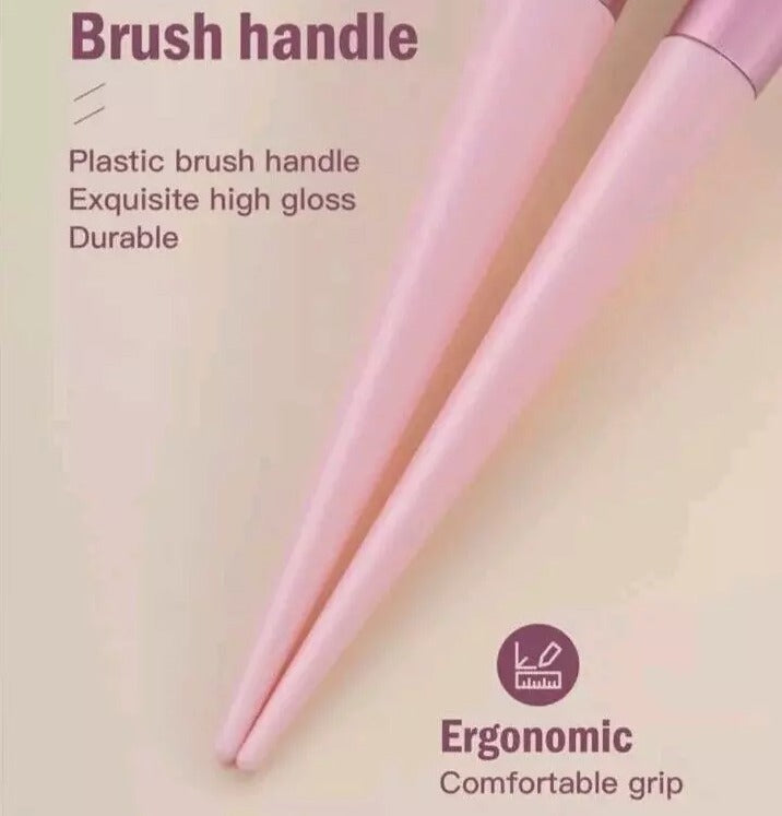 13 Pieces Soft Fluffy Makeup Brush Set - Cosmetics Brush Set - Makeup Brush Kit - Blush and Powder Brushes - Makeup Brushes for Foundation - Pink Color - Without Box
