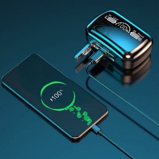 DaMix Original M10 Bluetooth Earbuds �Wireless Earphones with LED Display &amp; Power Bank Case