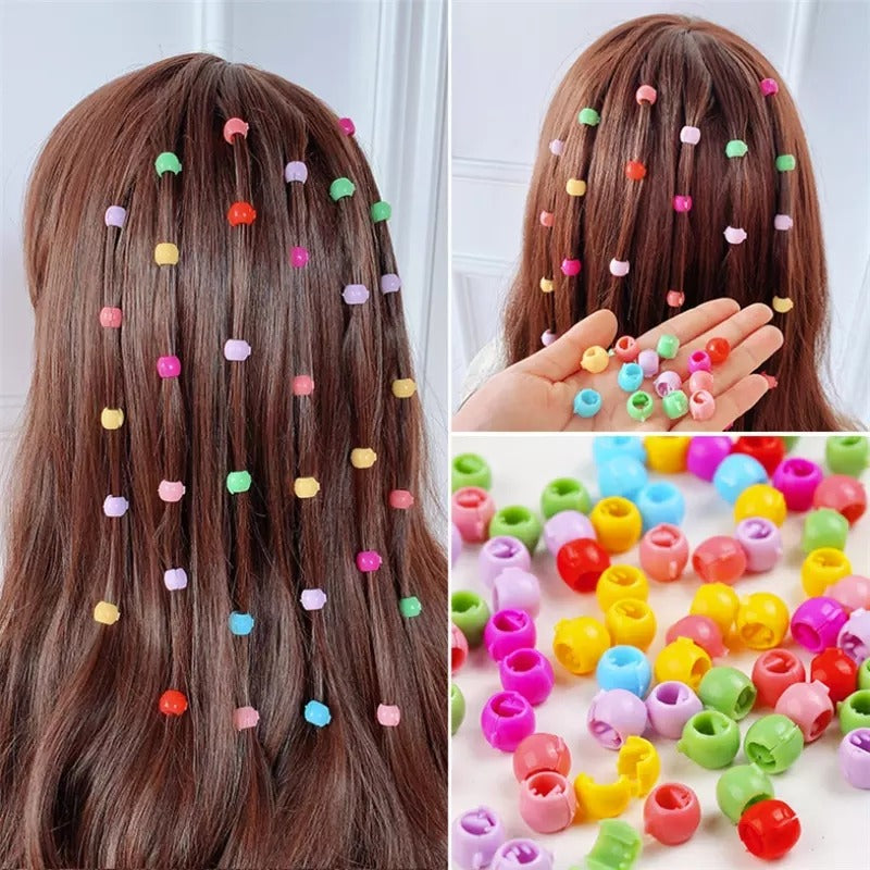 30 PCS Baby Girls Hairpins �Cute Candy Color Mini Hair Clips &amp; Hair Braids Beads Set (Random Color)