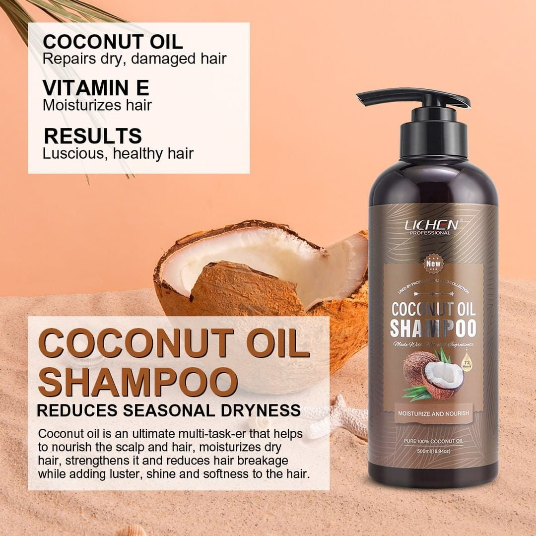 Lichen Hair Shampoo - Lichen Coconut Oil Shampoo, Sulfate Free, Paraben Free, Silicone Free, Color Safe, and Vegan Hair Shampoo - 500 ml ?