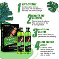 Lichen Professional Hair Color Gel �500ML �Rich, Long-Lasting Black &amp; Dark Brown Shades �Made in China - Black