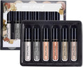 HENG FANG 6 Pcs Liquid Diamond Glitter Eyeshadows Set �Waterproof, Long-Lasting, Vibrant Colors with Lightweight Texture for Bold &amp; Sparkling Eye Makeup