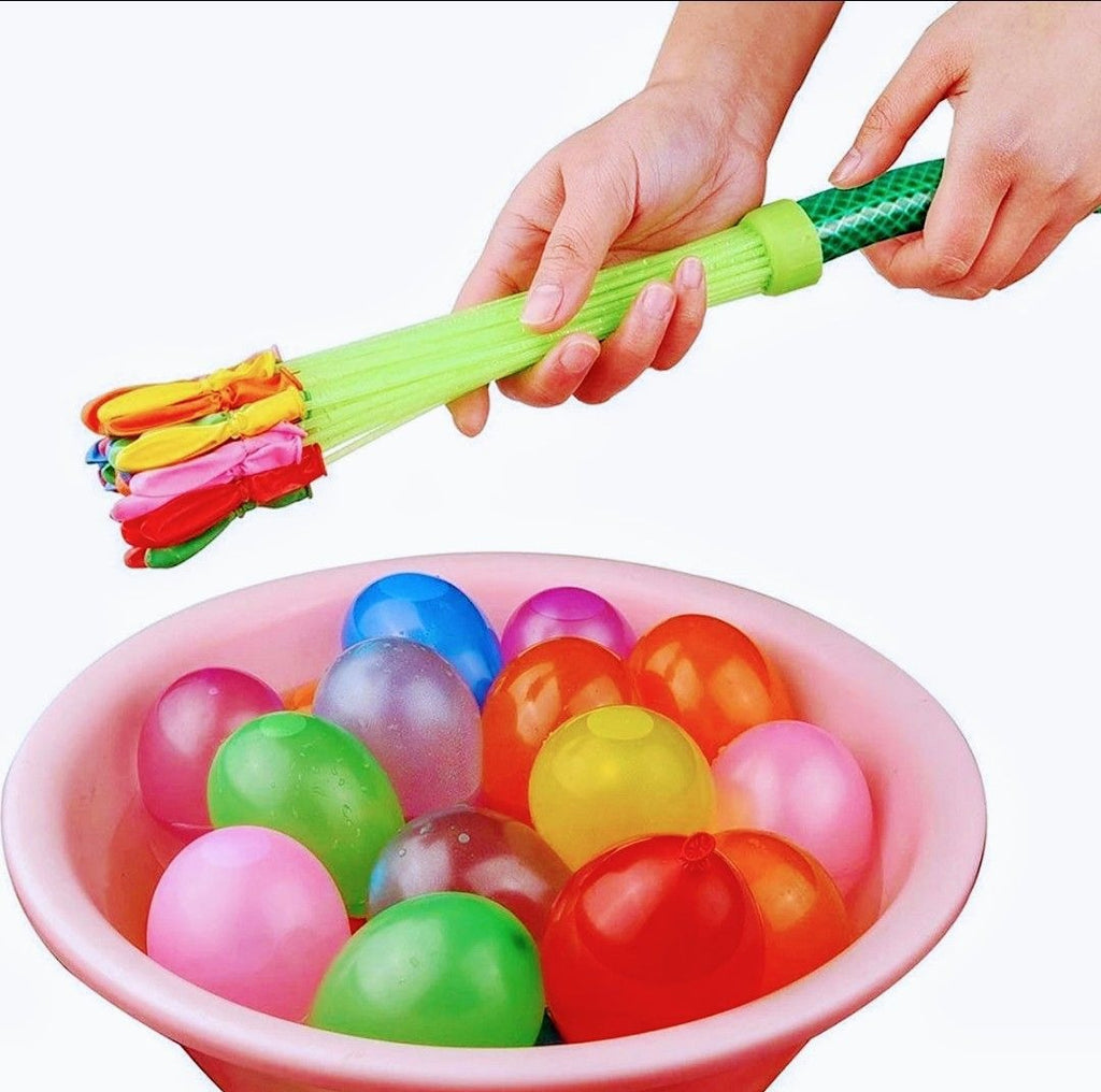 Self-Sealing Water Balloons �111 Pcs | Automatic Fill &amp; Tie Magic Balloons with Universal Tap Adapter | Multicolored for Holi &amp; Summer Fun