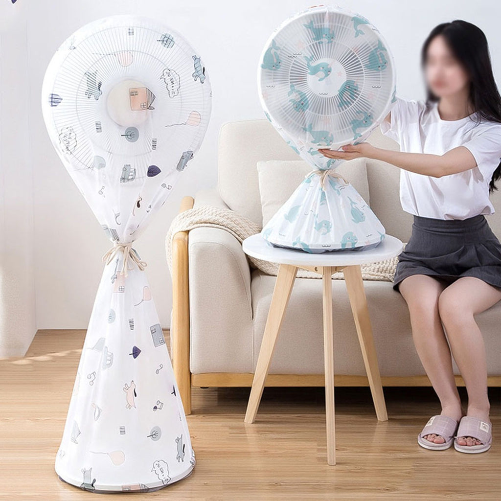 High Quality Dustproof All-inclusive Electric Fan Dust Cover Household Floor Fan Cover Protective Cover Stand Fan - 01 PCs - Random Print