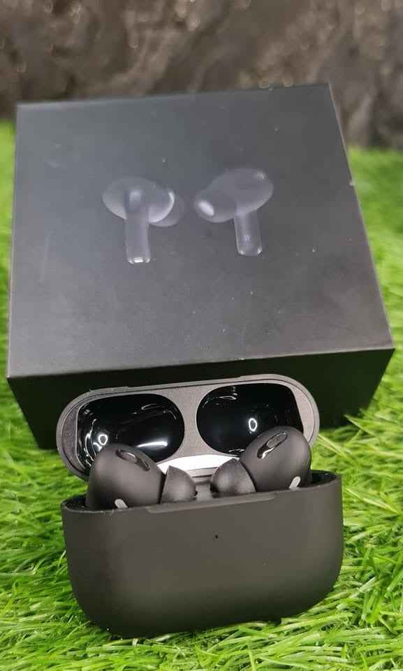 Black Pro 2 TWS Wireless Earbuds �Bluetooth 5.1, Touch Control, Noise Cancelling, with Charging Case With Dori With Cable | Airpods
