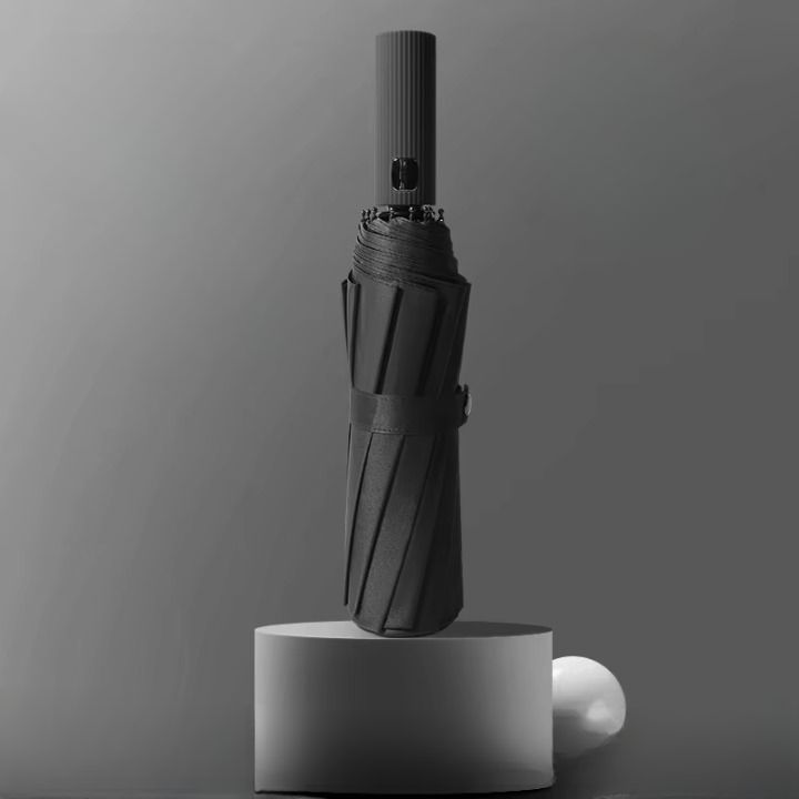 Compact Travel Umbrella with Windproof Design Gray – photo 3