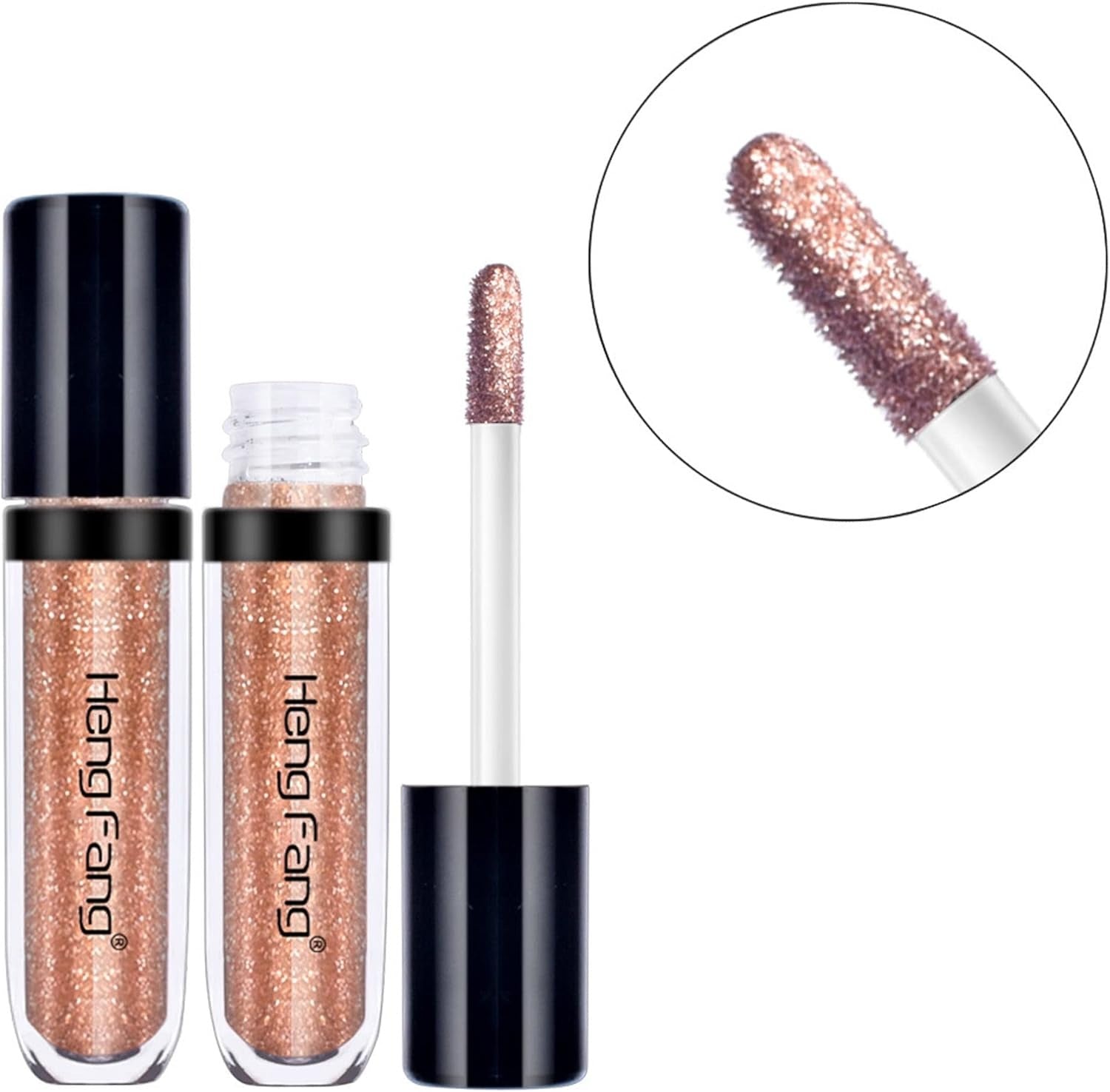 HENG FANG 6 Pcs Liquid Diamond Glitter Eyeshadows Set �Waterproof, Long-Lasting, Vibrant Colors with Lightweight Texture for Bold &amp; Sparkling Eye Makeup