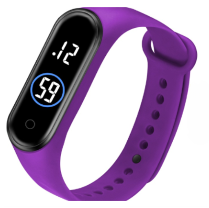 Latest  M4 LED Watch Digital Sports Bracelet for Boys &amp; Girls �Waterproof Touch Display �Random Band Color (Without Box)
