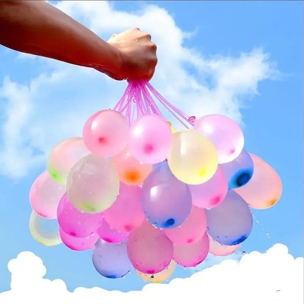 Self-Sealing Water Balloons �111 Pcs | Automatic Fill &amp; Tie Magic Balloons with Universal Tap Adapter | Multicolored for Holi &amp; Summer Fun