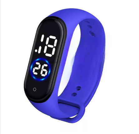 Latest  M4 LED Watch Digital Sports Bracelet for Boys &amp; Girls �Waterproof Touch Display �Random Band Color (Without Box)