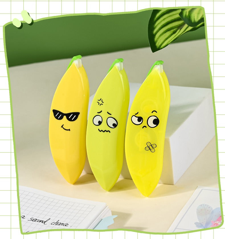 Banana Shaped Correction Tape �Fun &amp; Portable Eraser Tool for Paper, Labels, and More �14cm