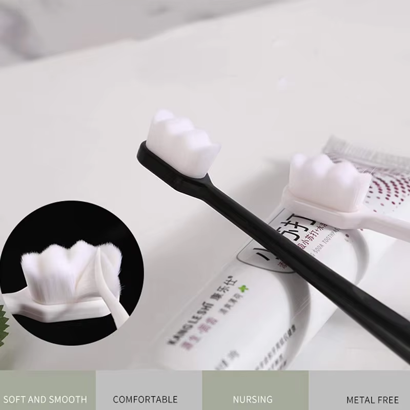 Soft Micro-Nano Manual Toothbrush �Extra Soft 12,000 Bristles for Sensitive Gums, Adults &amp; Kids