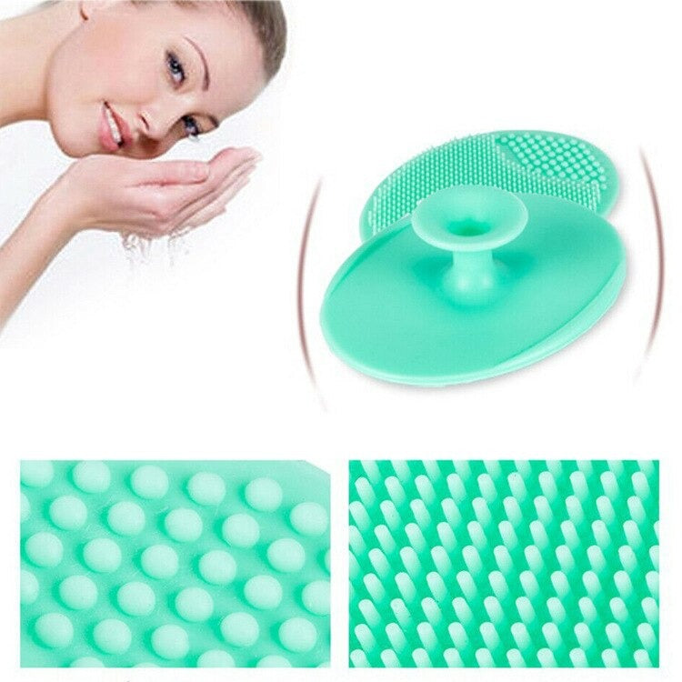 Soft Silicone Face Cleansing Brush Pad �Gentle Facial Washing &amp; Exfoliating Massage Tool for Deep Pore Cleansing | Blackhead Removal &amp; Skin Care | Soft Silicone Face Massager - (Random Colors)