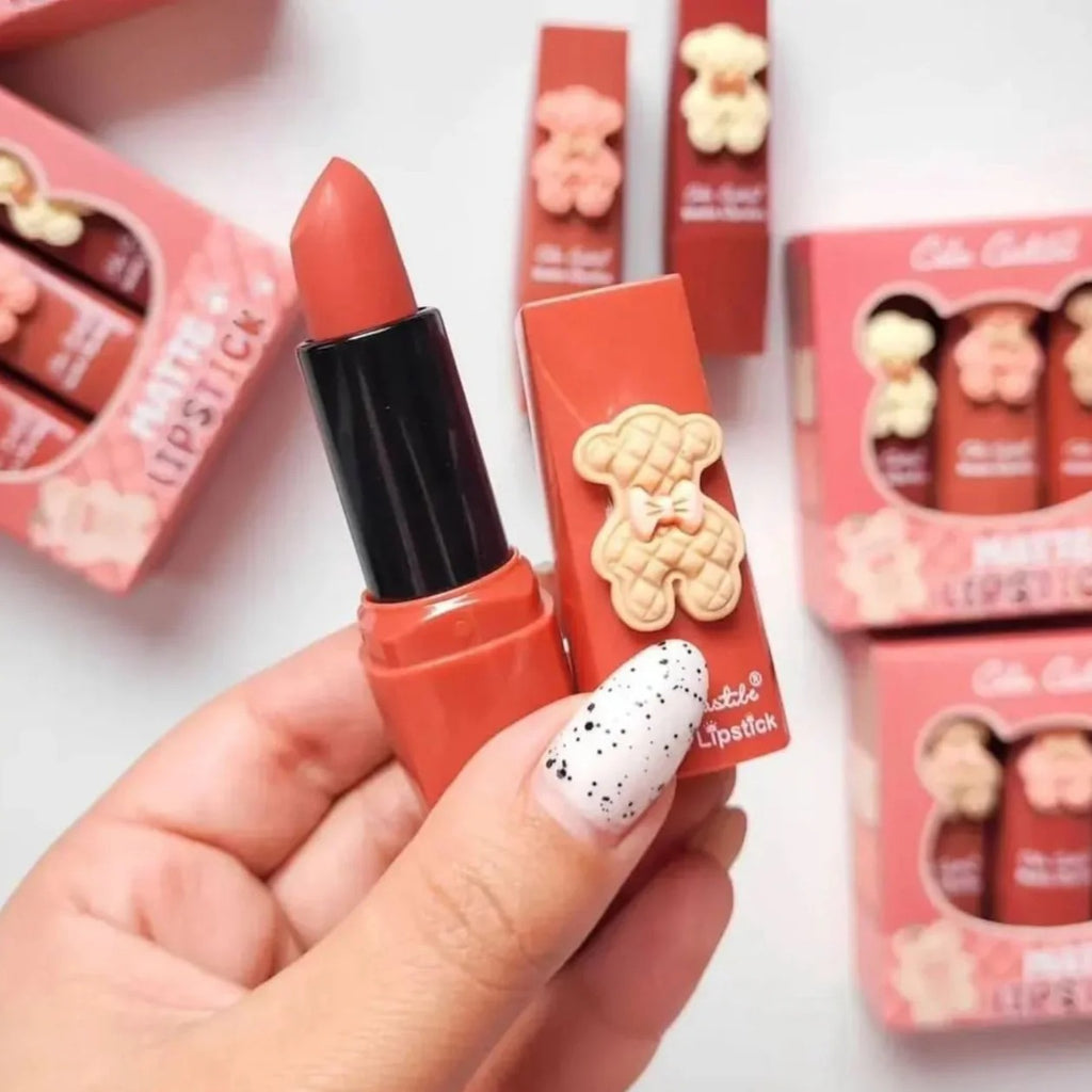 Color Castile Pack of 3 Bear Shape Matte Lipsticks �Long-Lasting, Bold &amp; Vibrant Makeup Essential